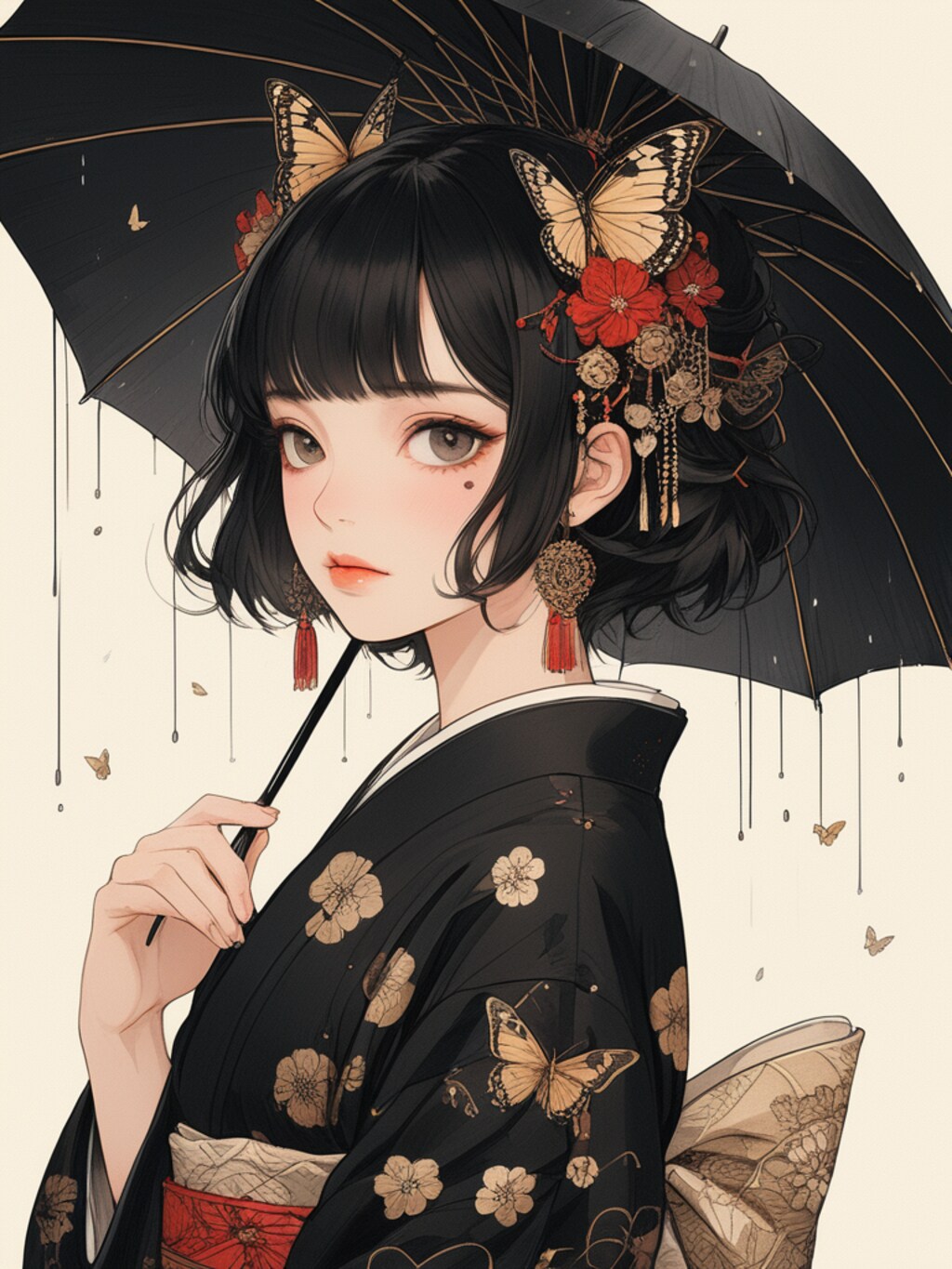 懐古趣味和装女子