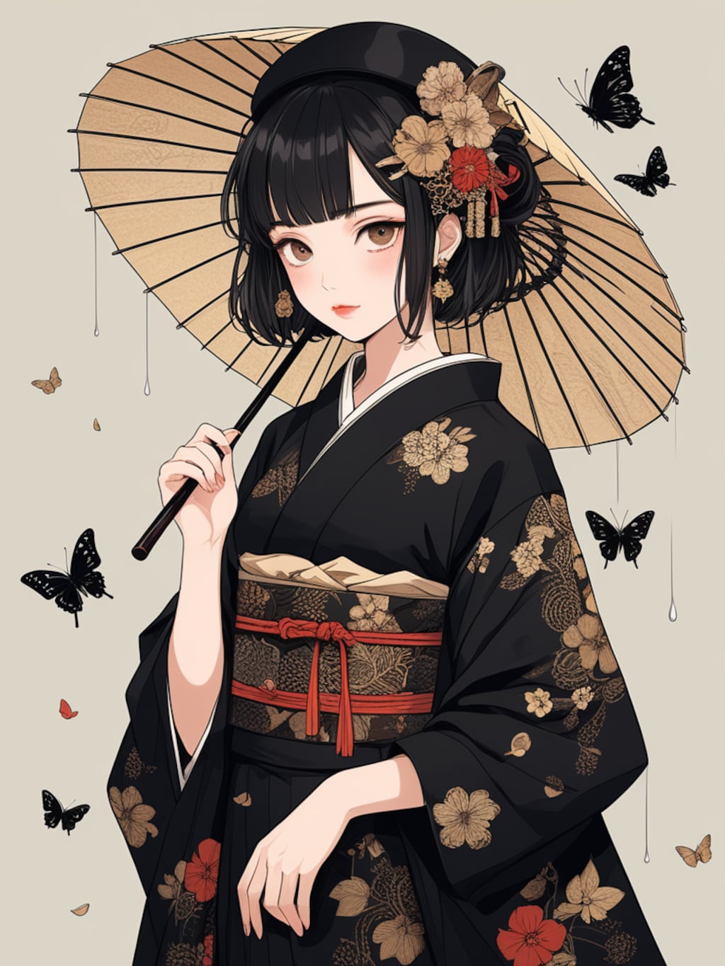 懐古趣味和装女子