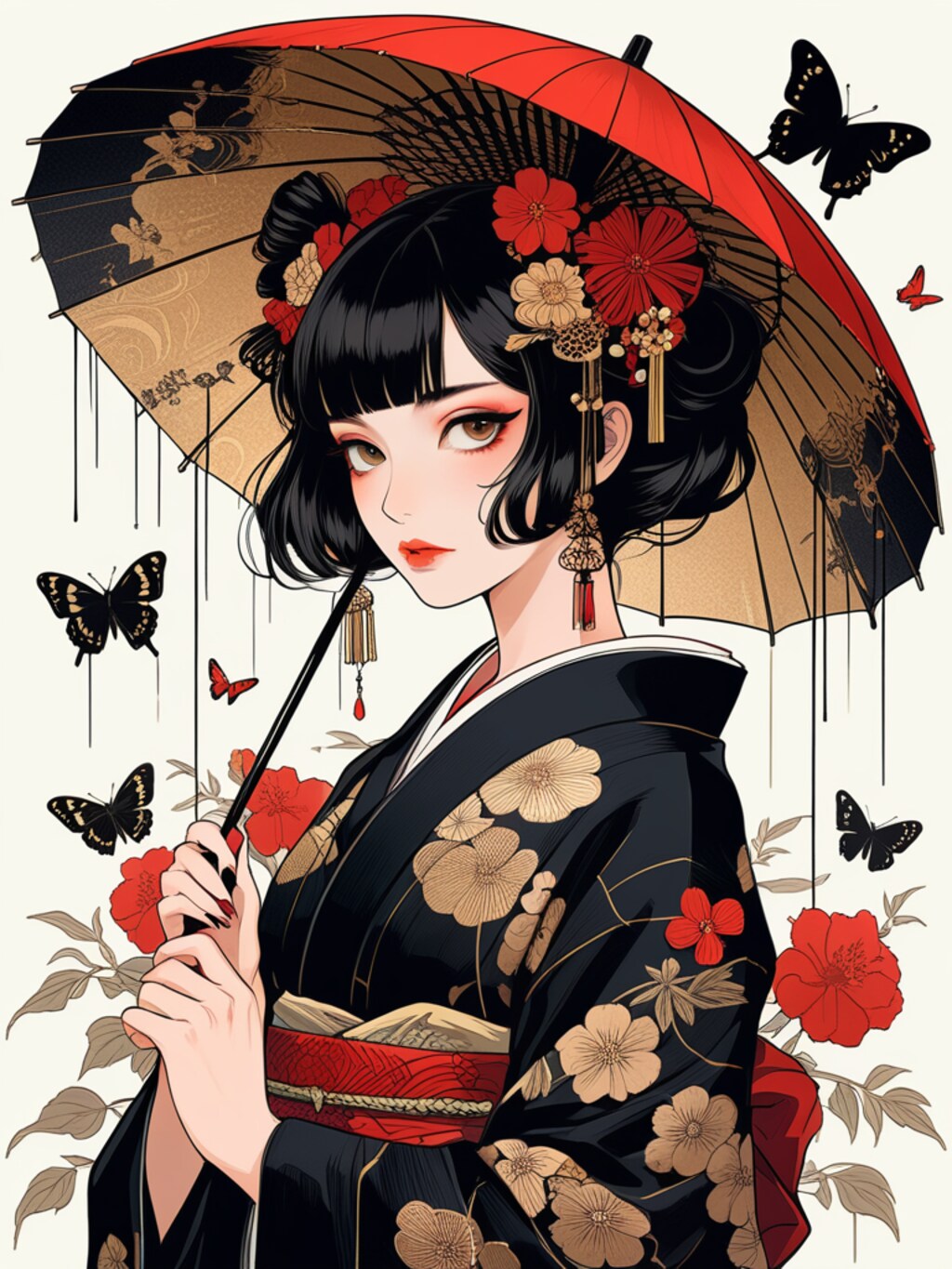 懐古趣味和装女子