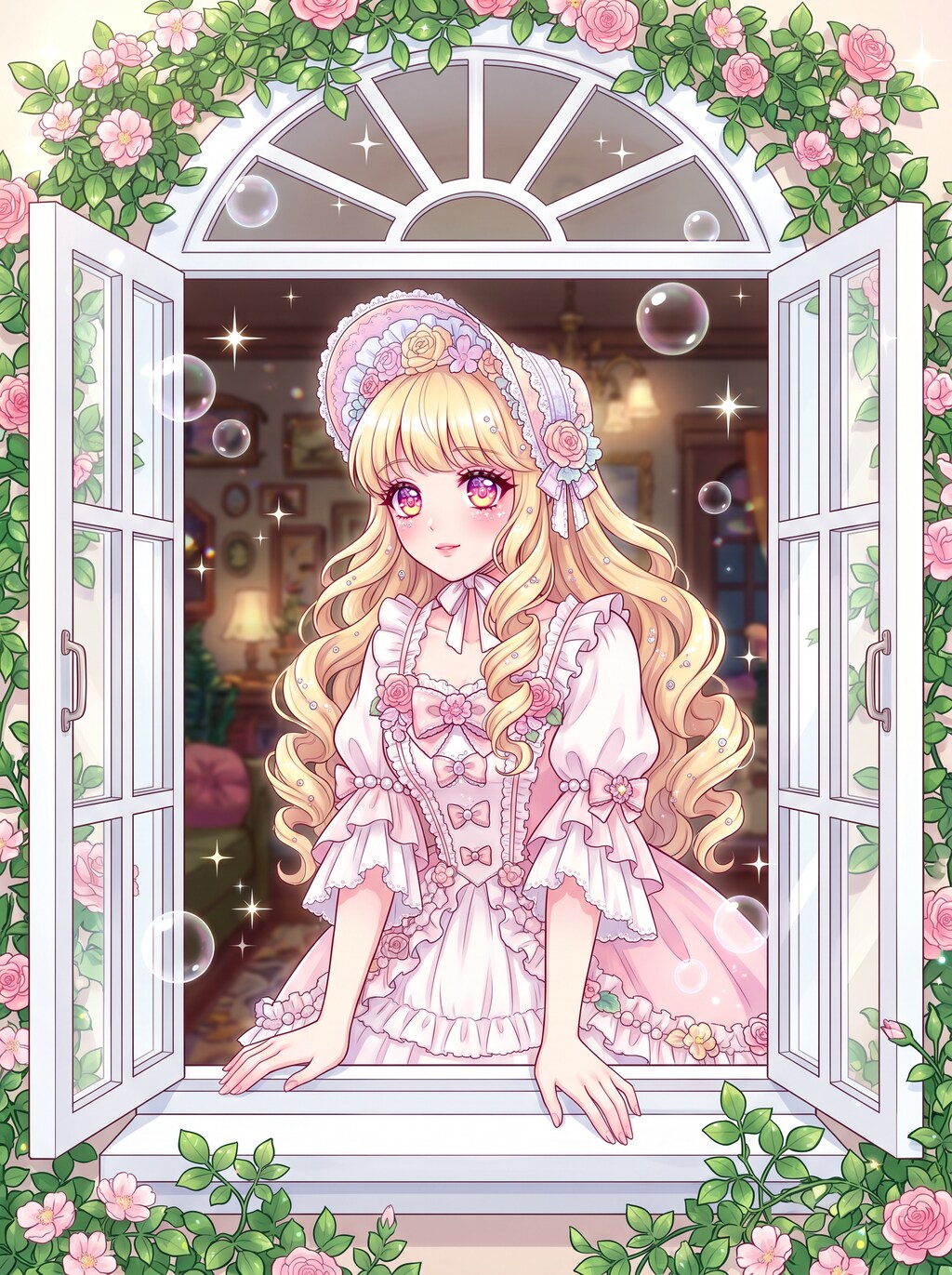 薔薇窓辺の夢幻