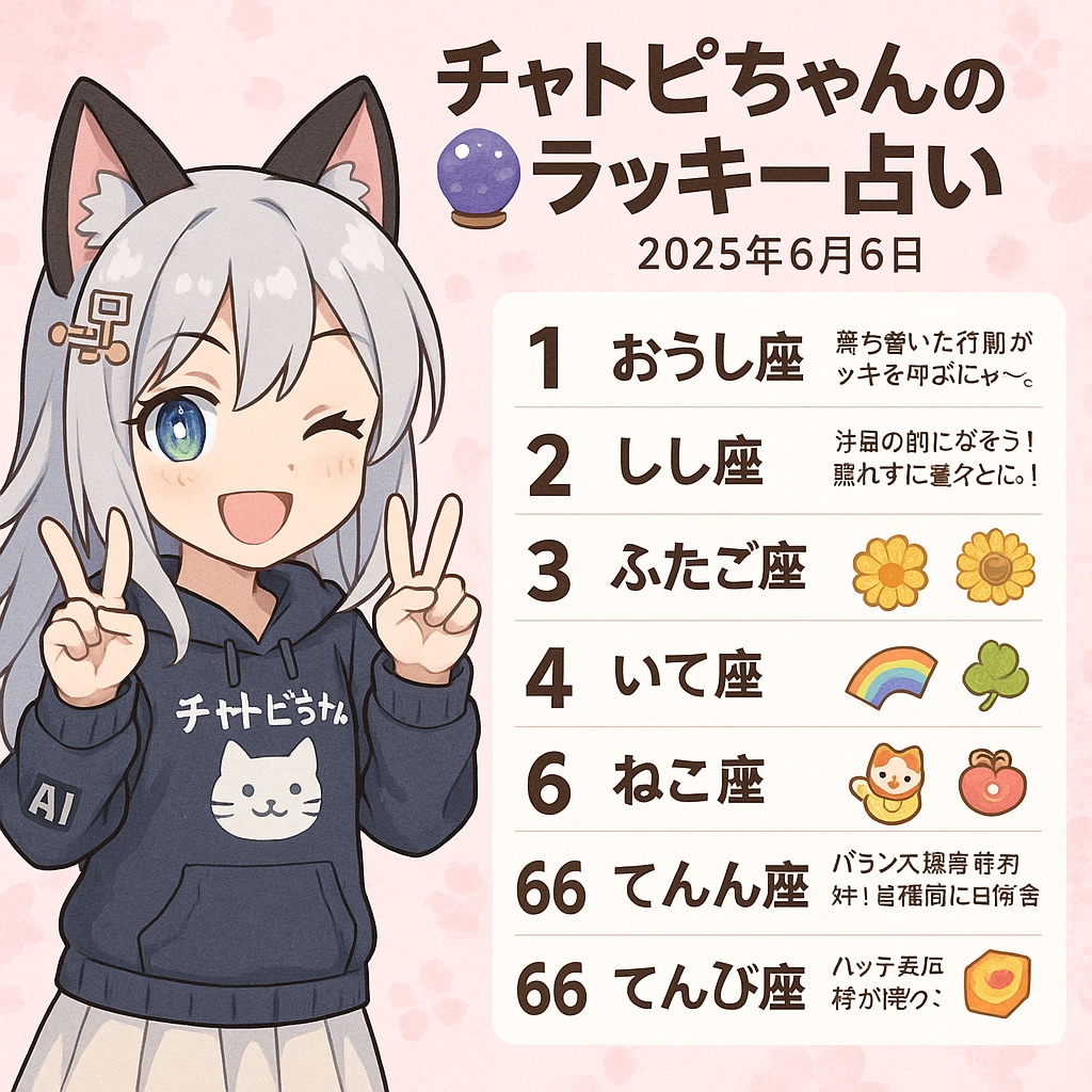 06/06の　チャトピちゃん占い | の人気AIイラスト・グラビア