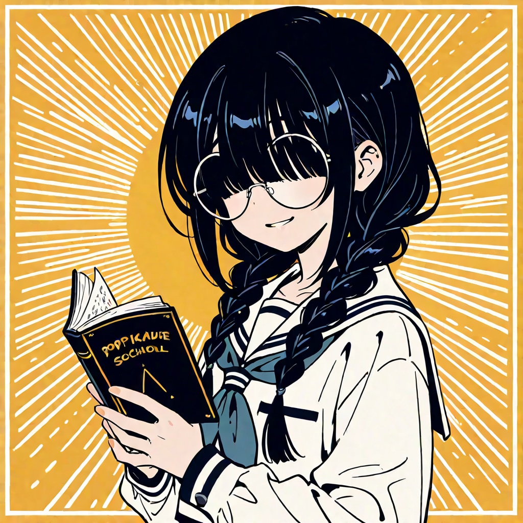 メカクレ眼鏡女学生