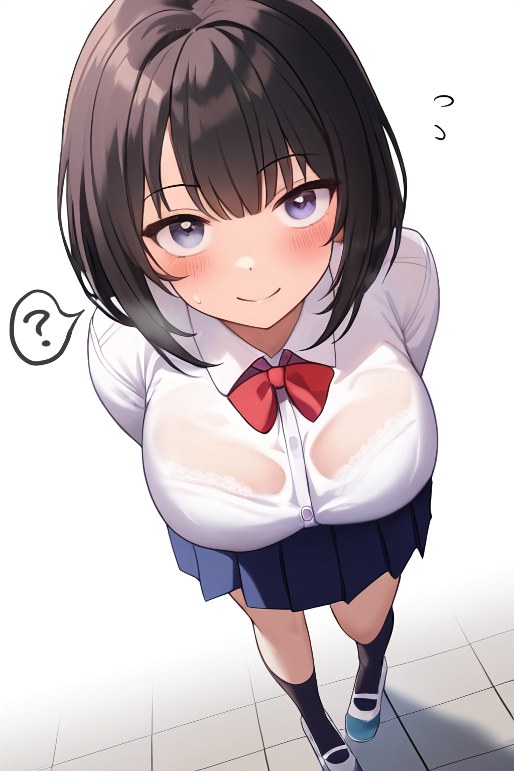 急に見つめられて戸惑う幼なじみ