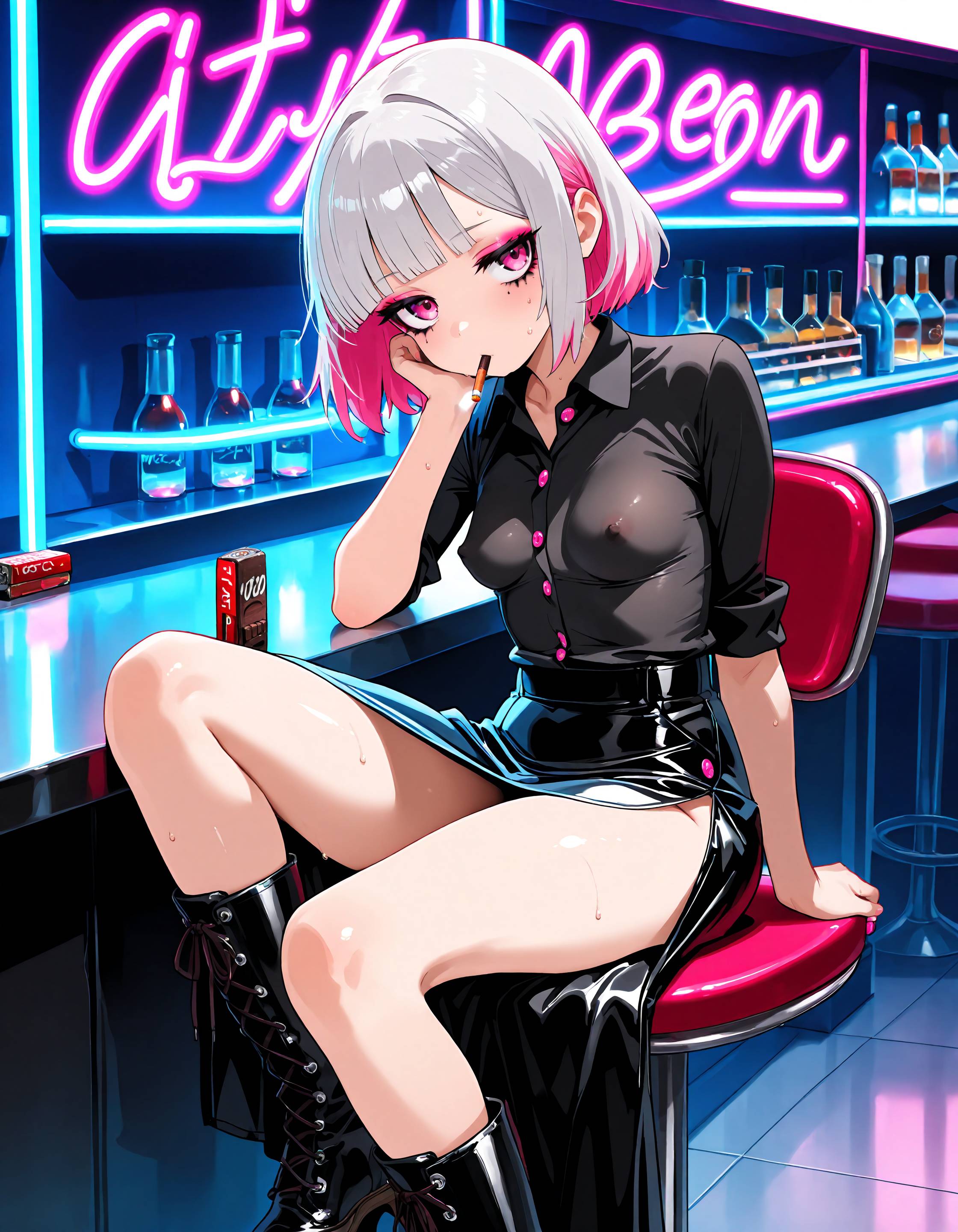 Barにて