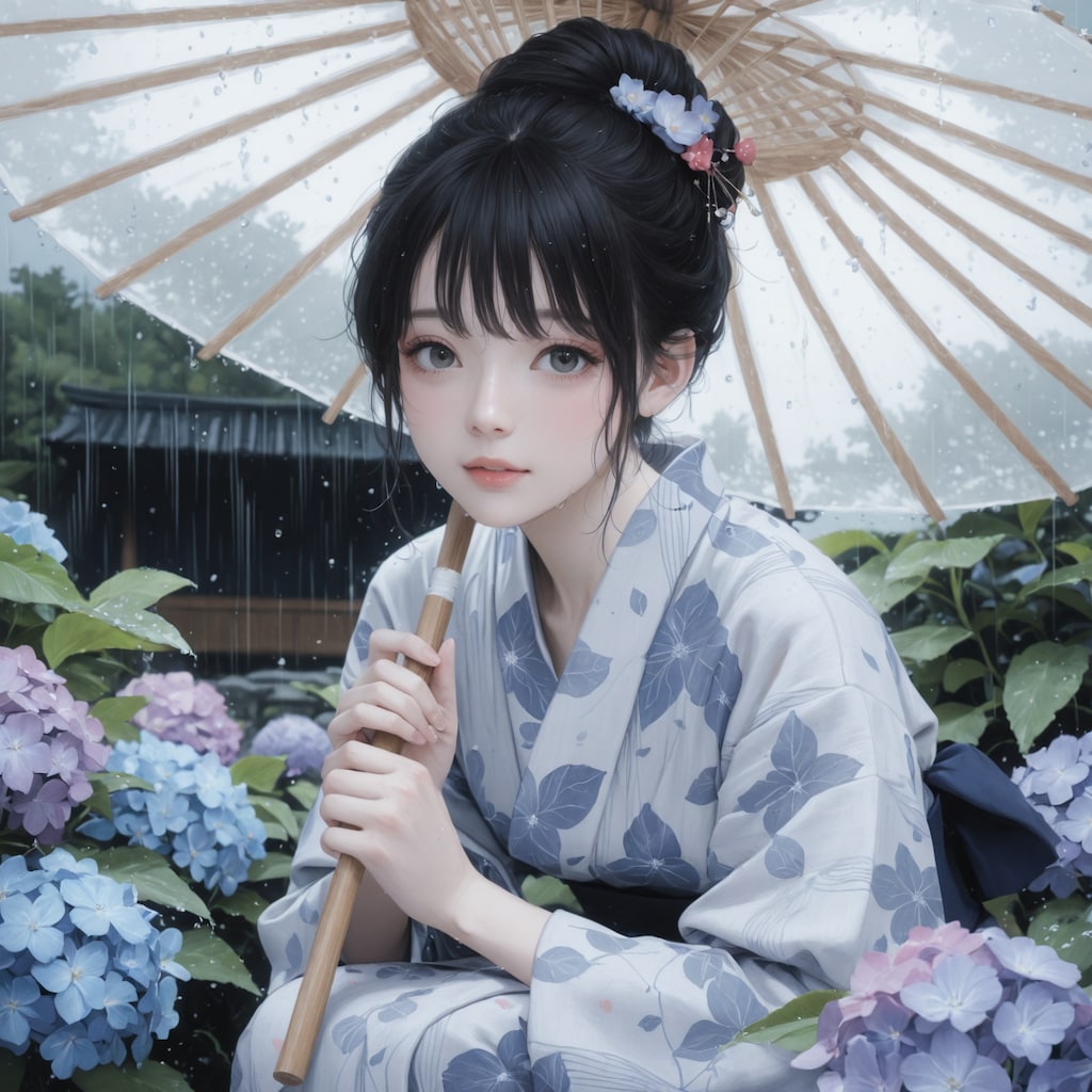 遠き声、雨あつめて咲く露草の花（没作品）