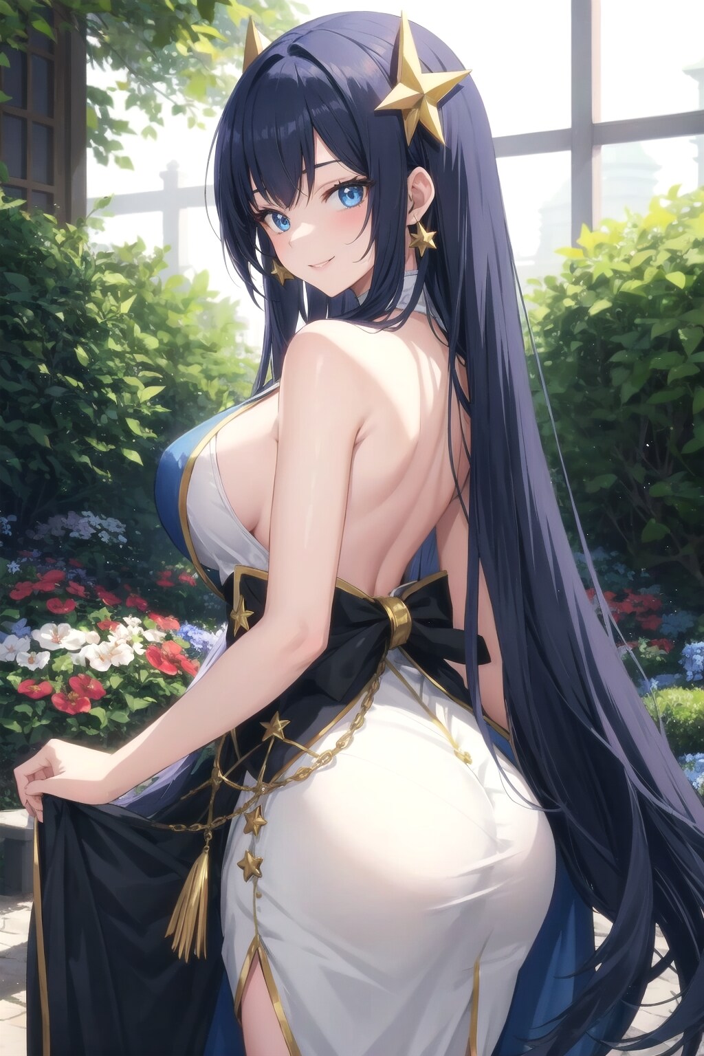 黒髪ロングでドレスの少女２ | の人気AIイラスト・グラビア