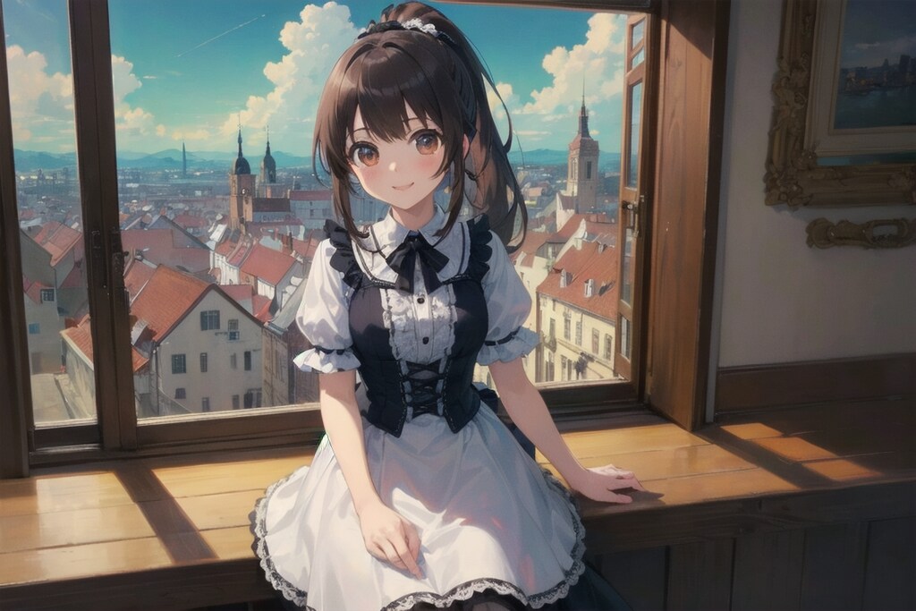 cute eye、愛華「窓際に座ってゴスロリ」