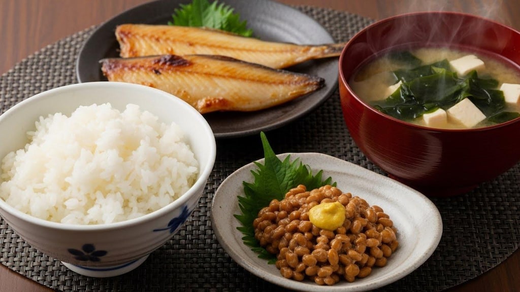 摩訶不思議食堂の納豆付き干物定食