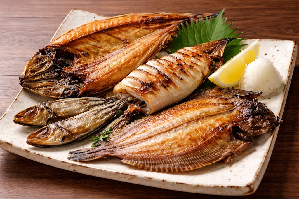 摩訶不思議食堂の納豆付き干物定食