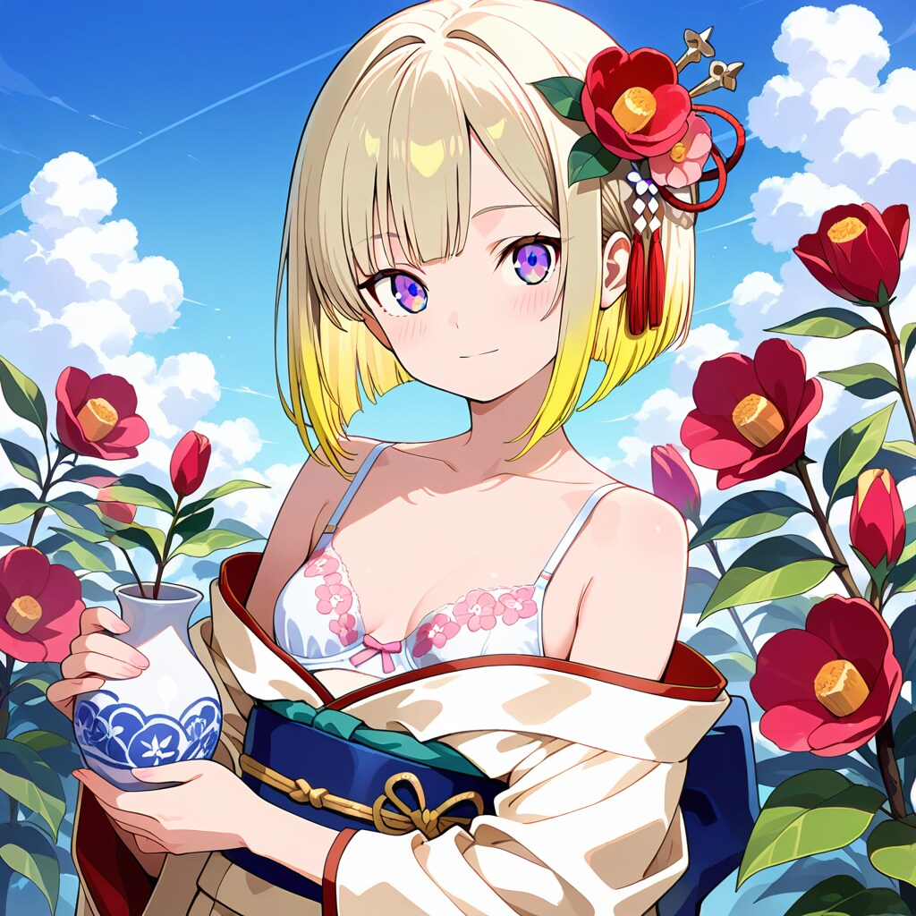 冬の終わりと椿の花①