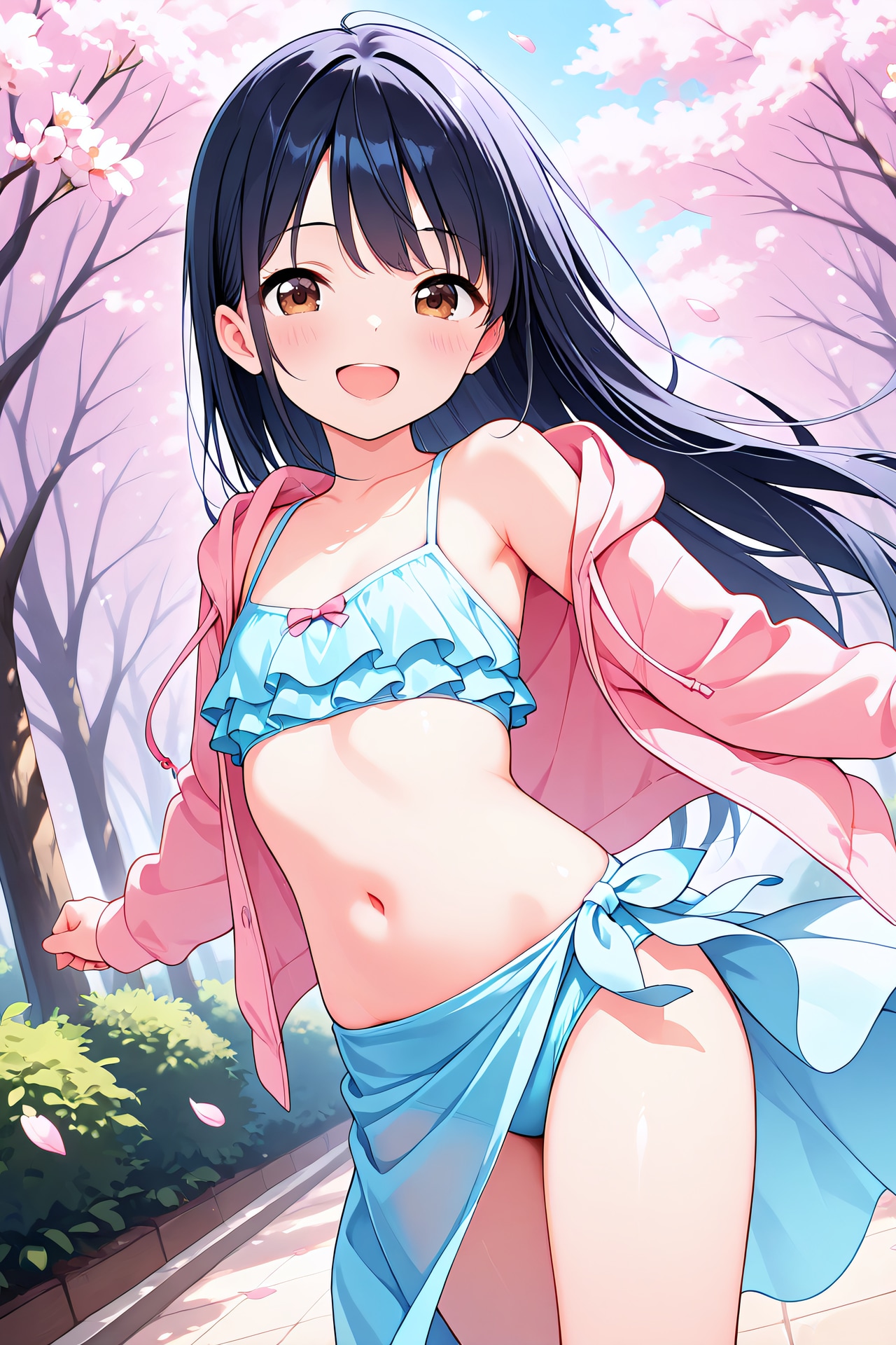 春のはじまり、水着で