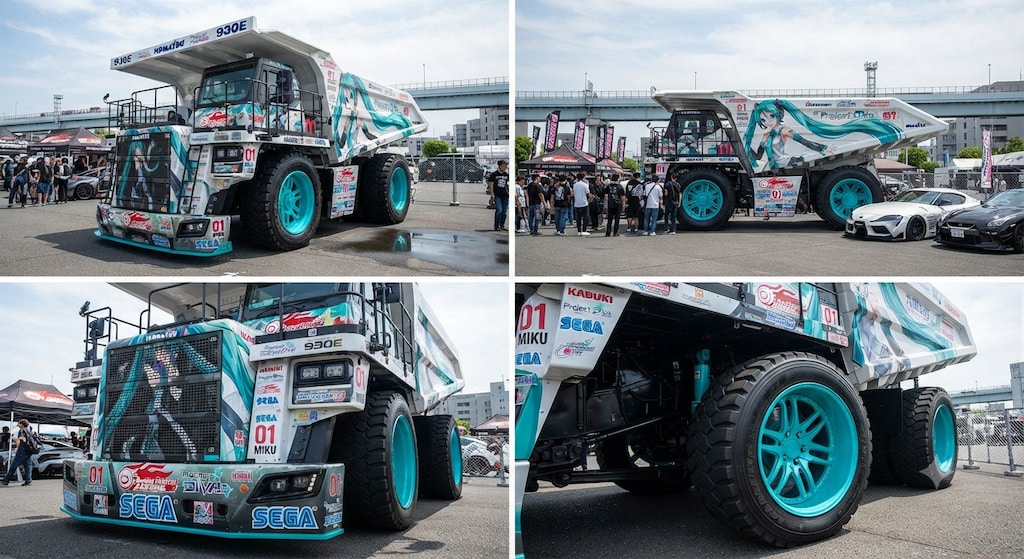 初音ミク痛車コマツダンプトラック