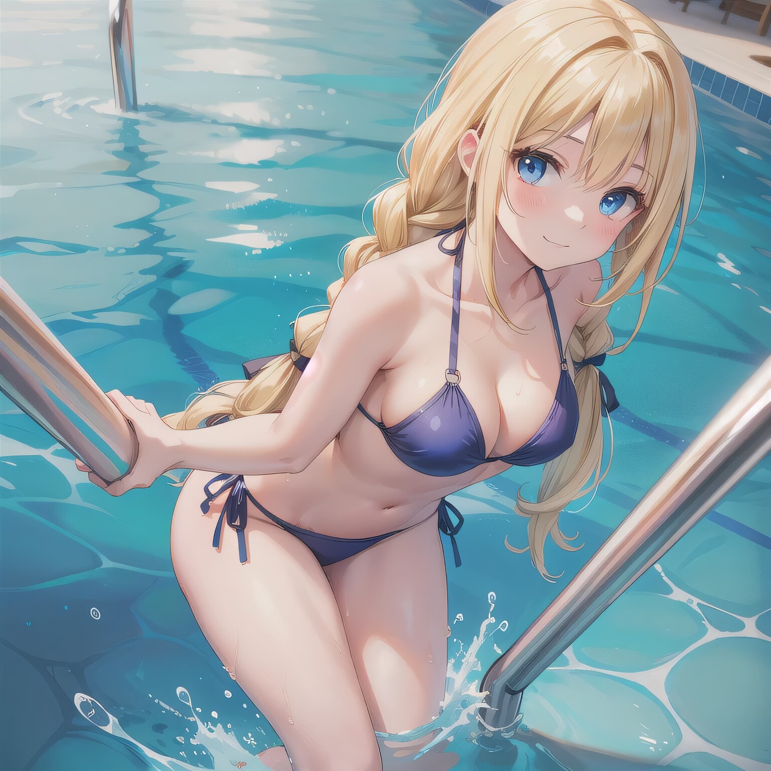 金髪ロングで水着の少女２２