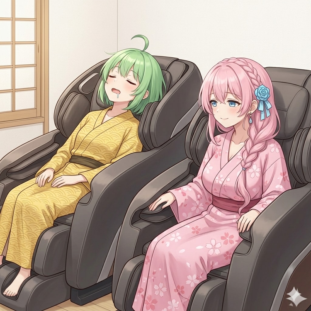 マッサージチェアでまったり