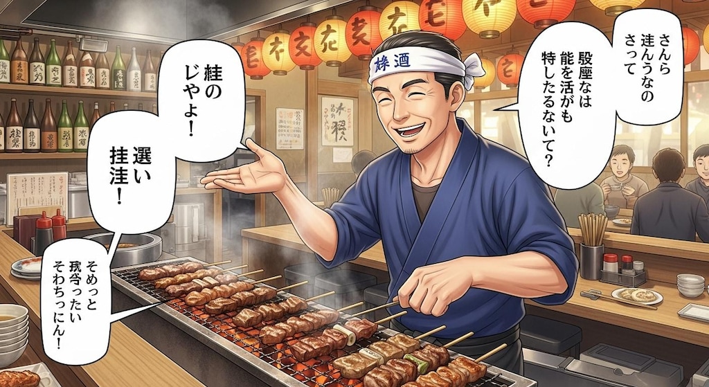 今日は焼き鳥屋で喋らせてみた