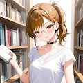 図書館にて 2枚目