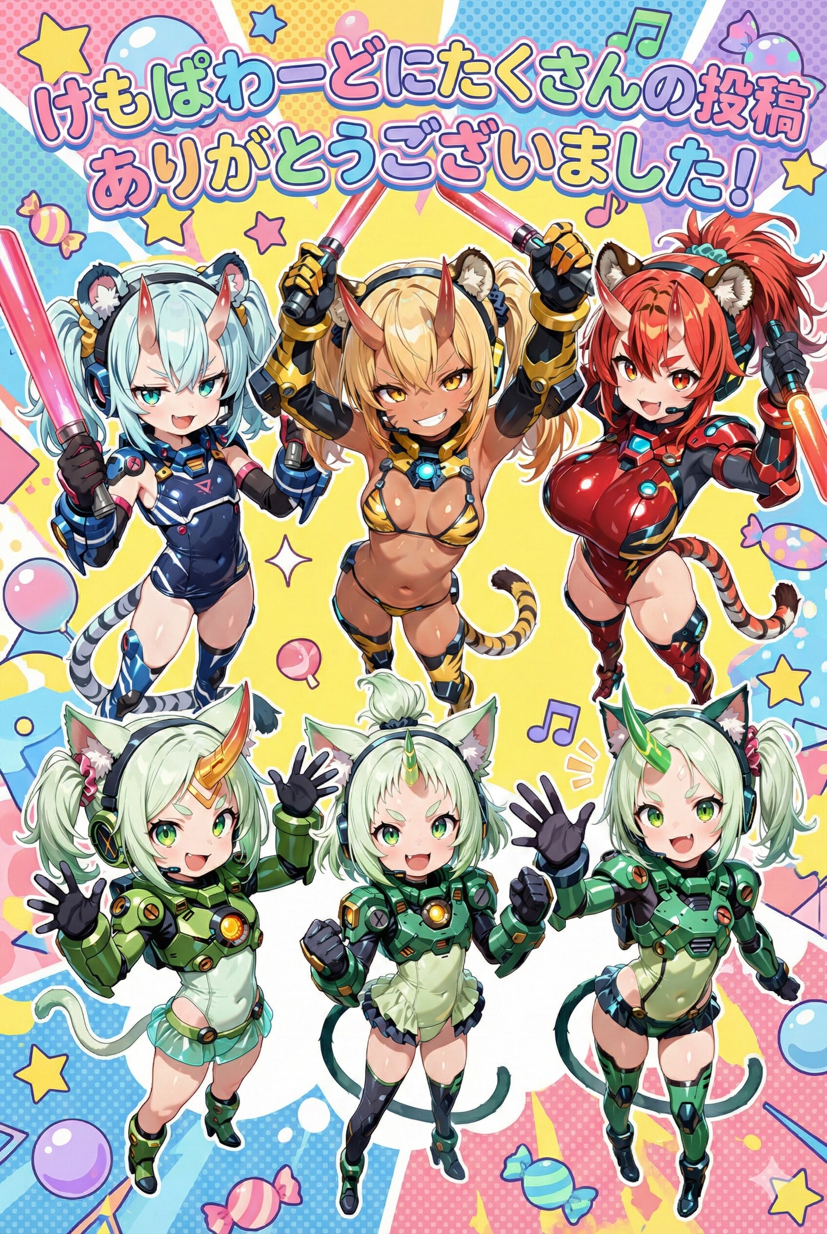 ケモミミパワードスーツ企画にたくさんの投稿ありがとうございました！
