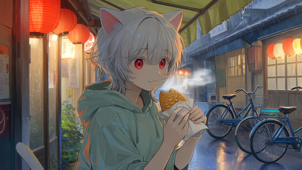 ネコとたい焼き