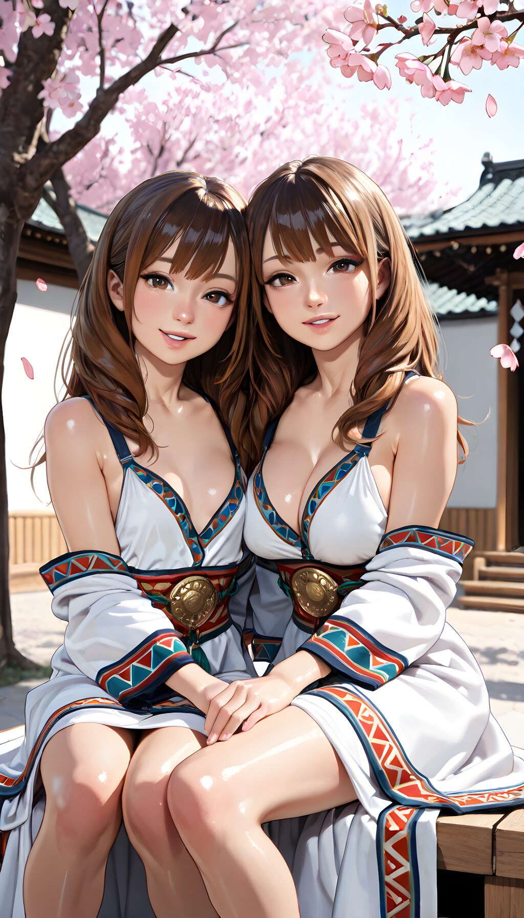 【民族衣装(*´ω`*】【#桜花】【#逆位置の双子】