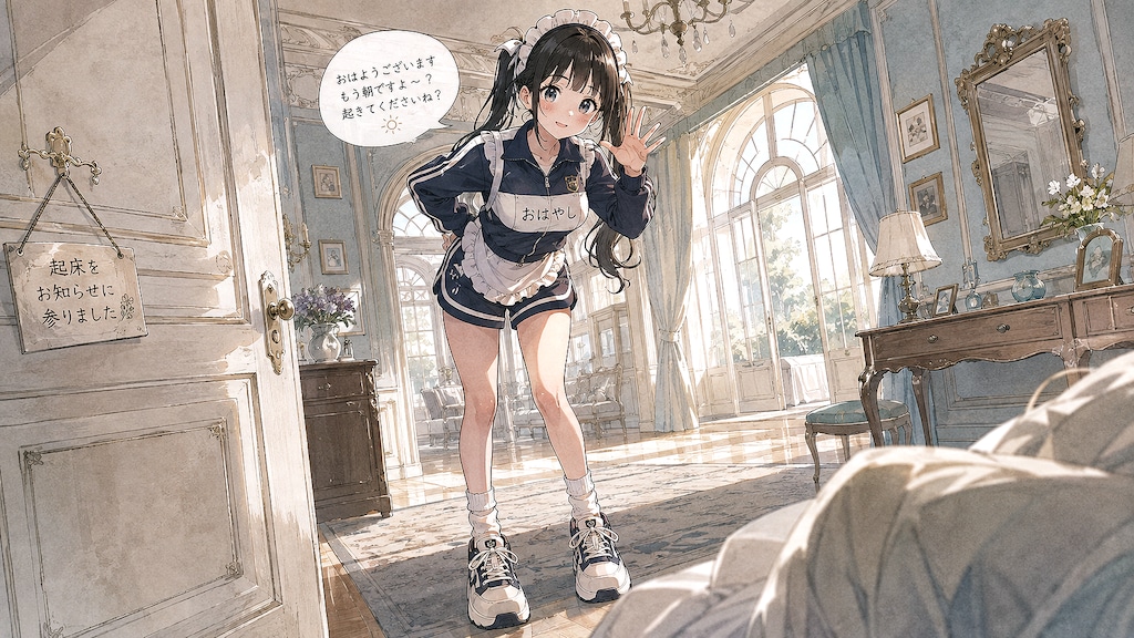 朝のジャージ (メイド49)