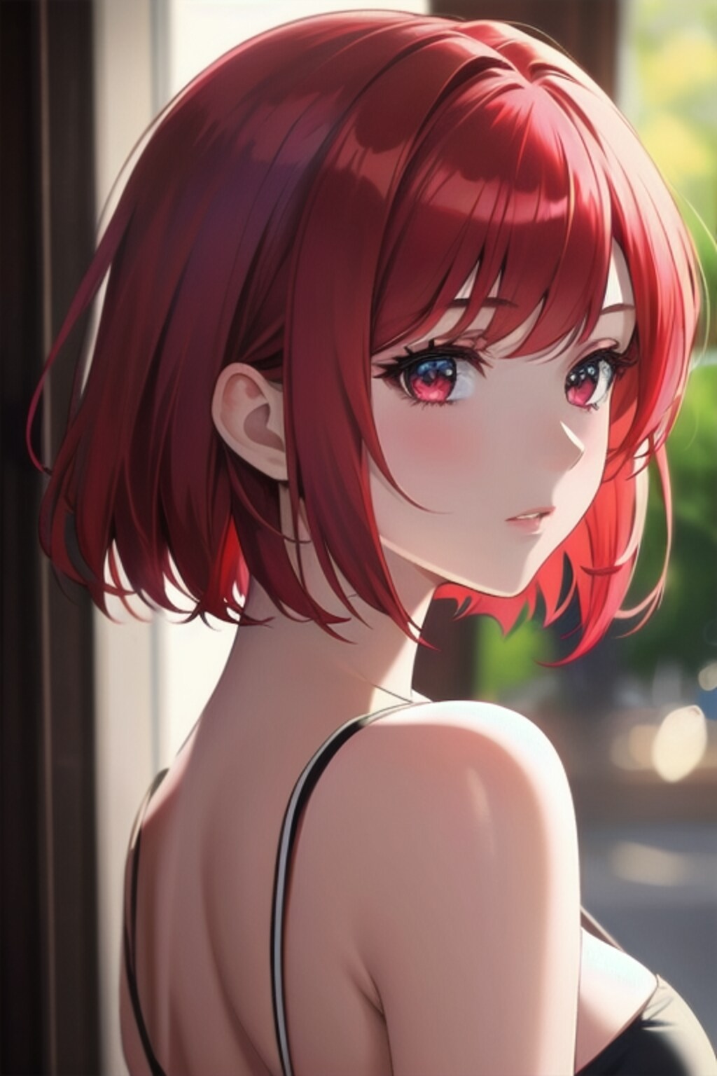 物憂げな赤毛の少女