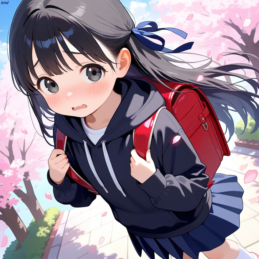 桜の下の妹ちゃん