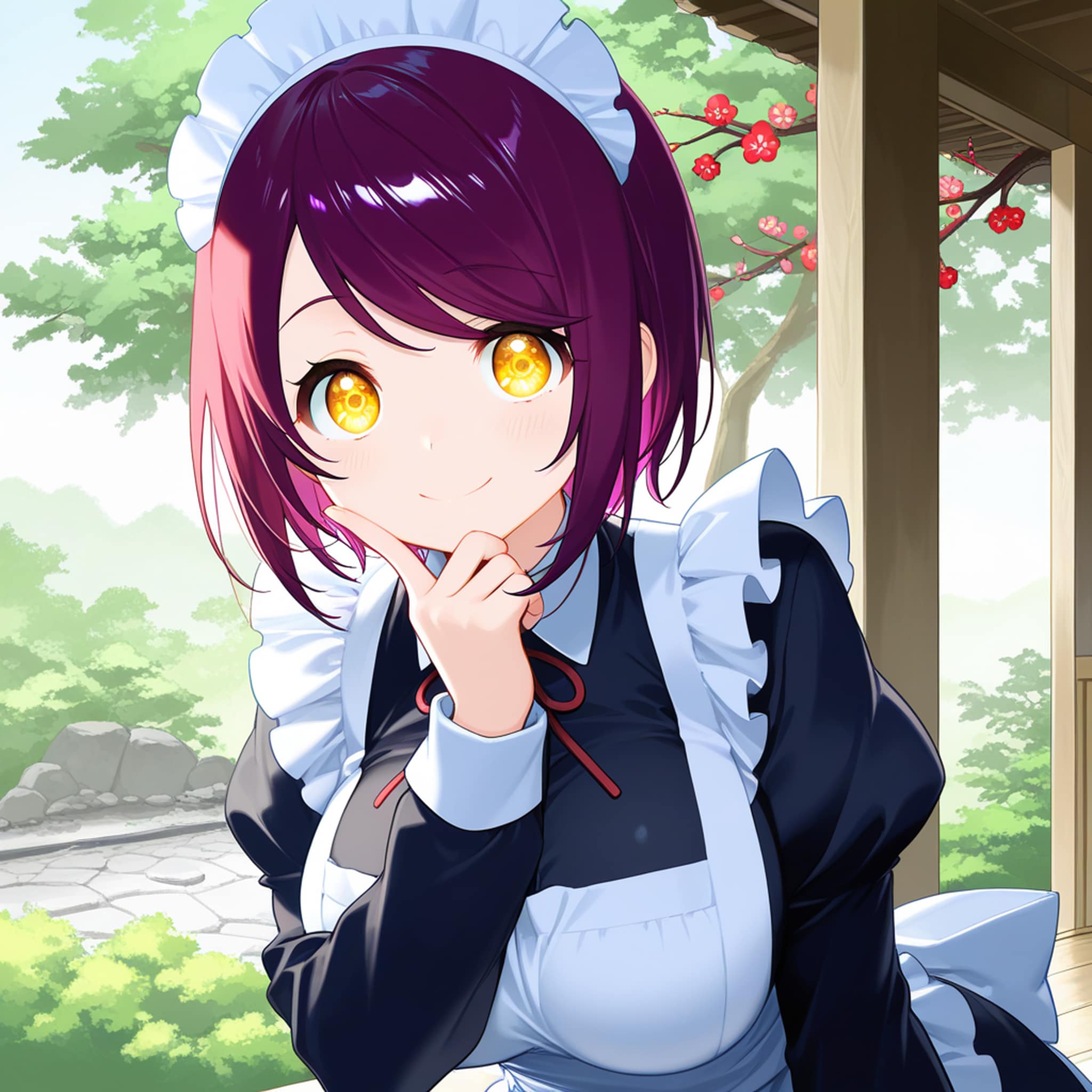 こんにちは（挨拶メイドの芽衣ちゃん） | の人気AIイラスト・グラビア