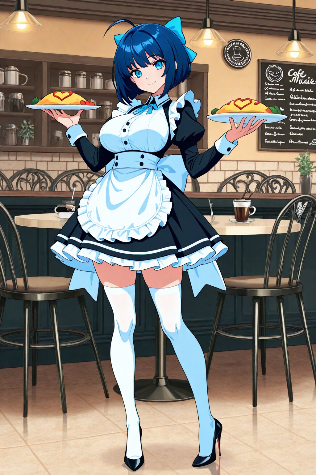 カフェでオムライスを注文