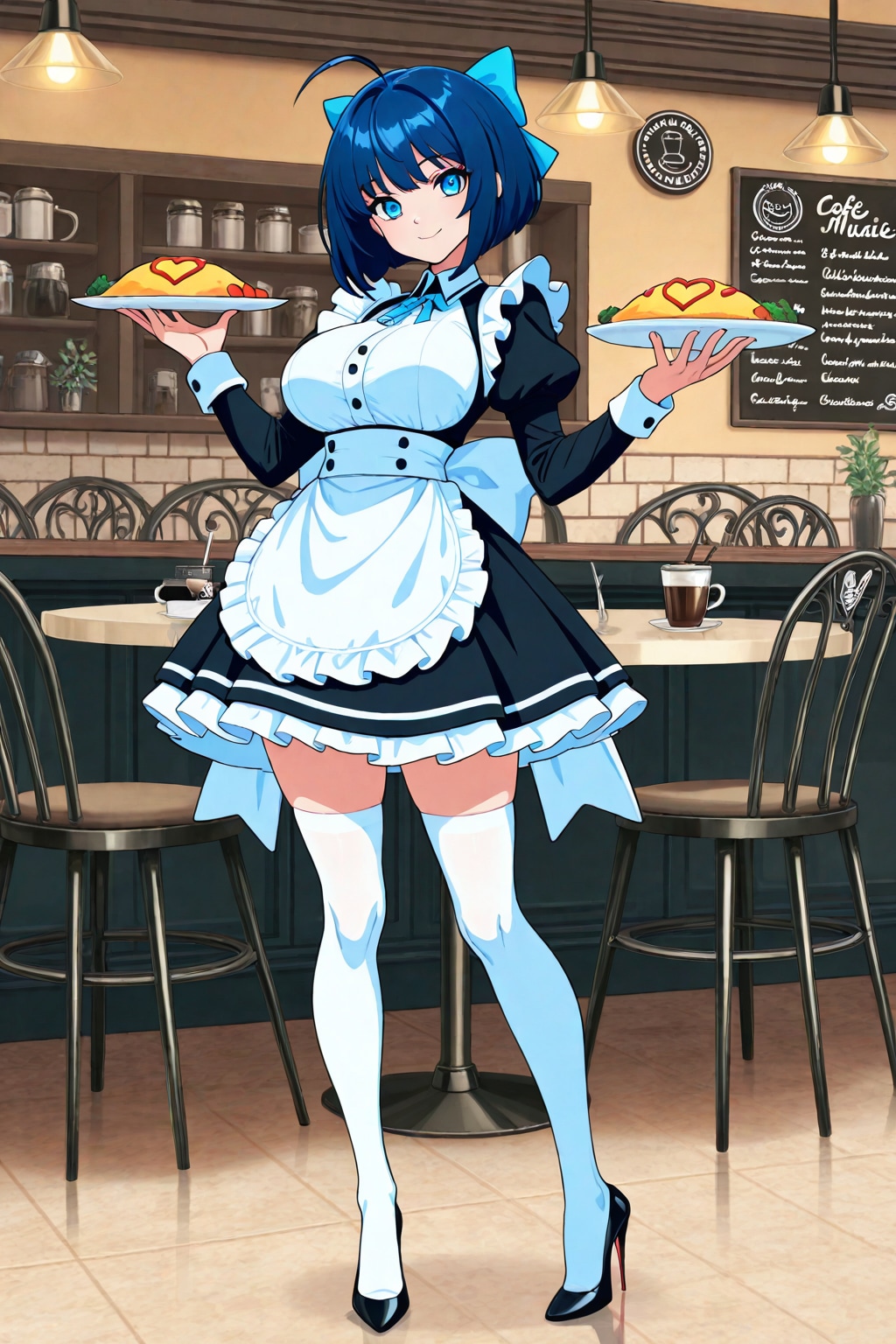 カフェでオムライスを注文