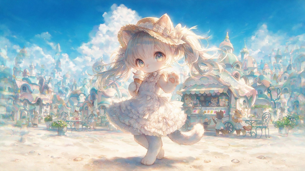 アイス売りにゃんこ