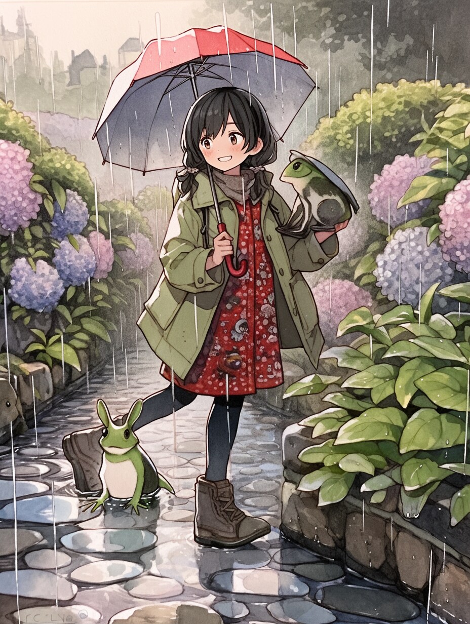 梅雨の黒髪ちゃん