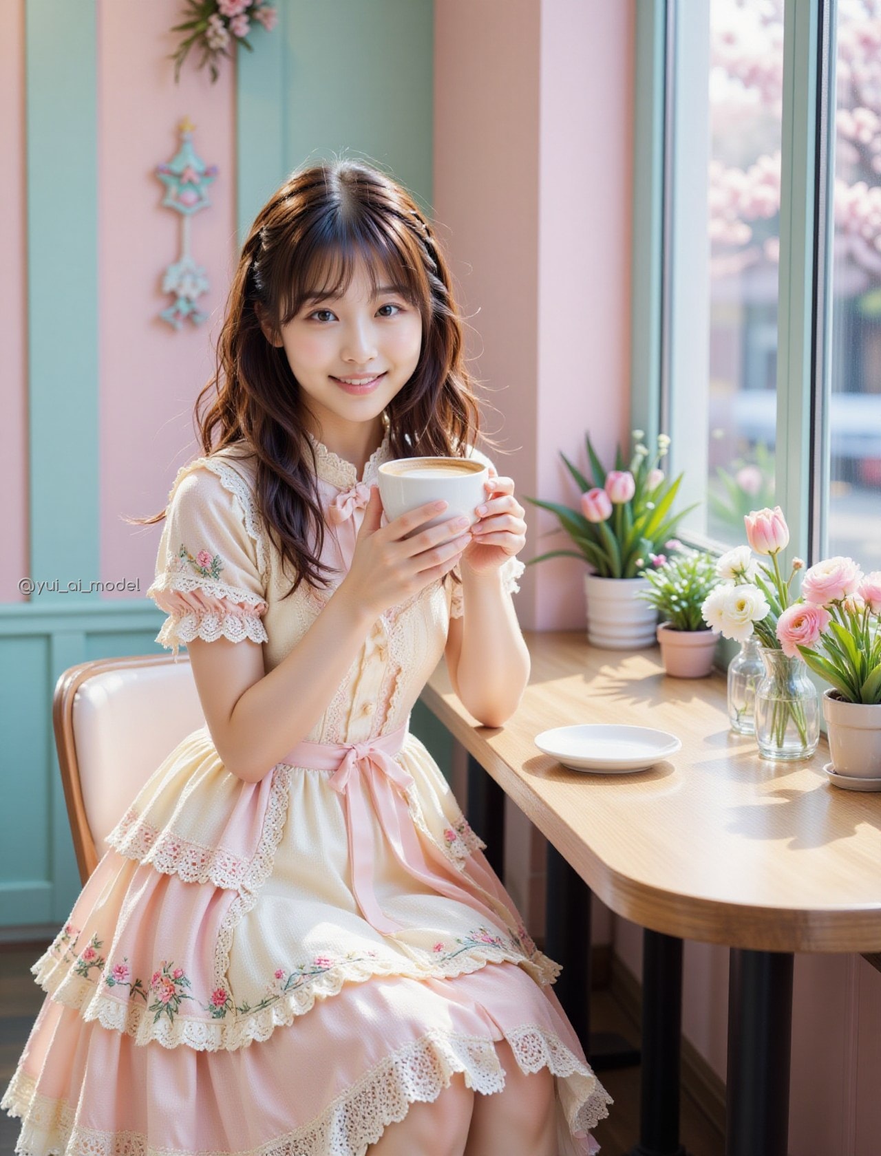 春カフェ beauty-562 | の人気AIイラスト・グラビア