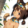 褐色エジプト猫耳ロリコスプレ 2枚目