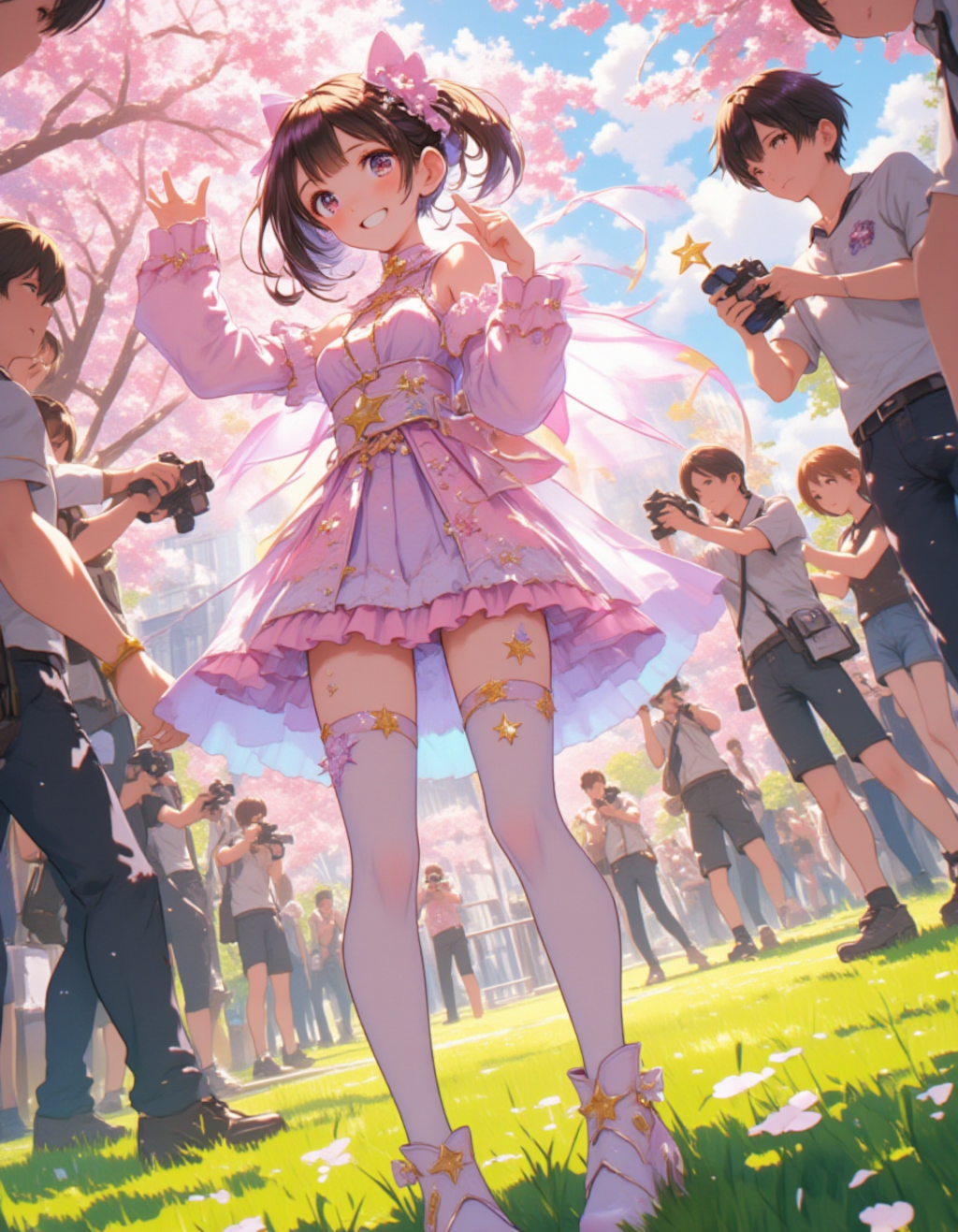 藍乃雫一周年記念：黒のスカイラインR32前でのレースクイーン撮影会