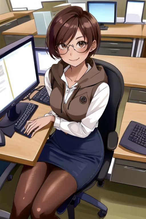 仕事中の日焼け彼女 | の人気AIイラスト・グラビア