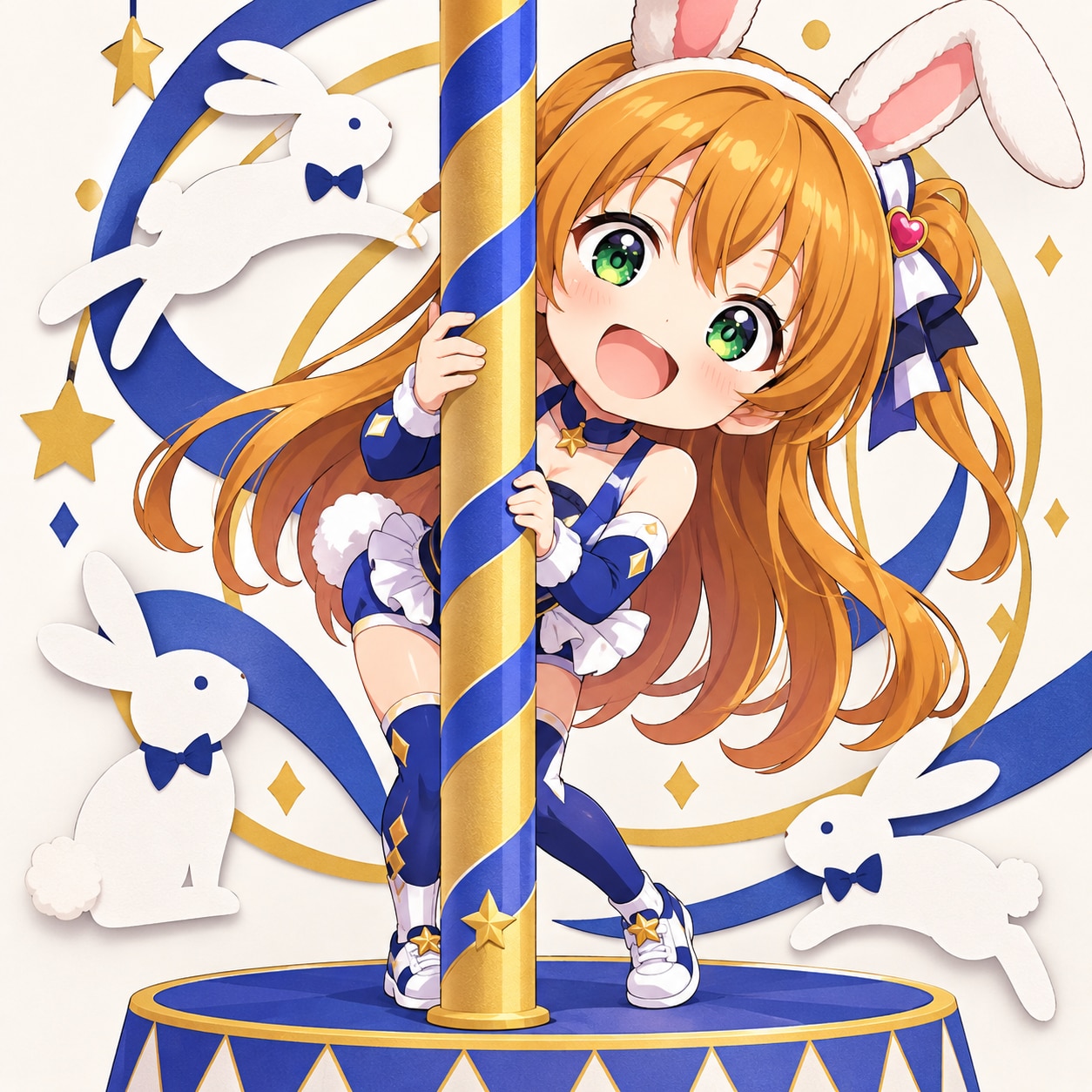 デフォルメウサ耳ダンス（１）３時のアイドル　GPTimages2.5 | の人気AIイラスト・グラビア