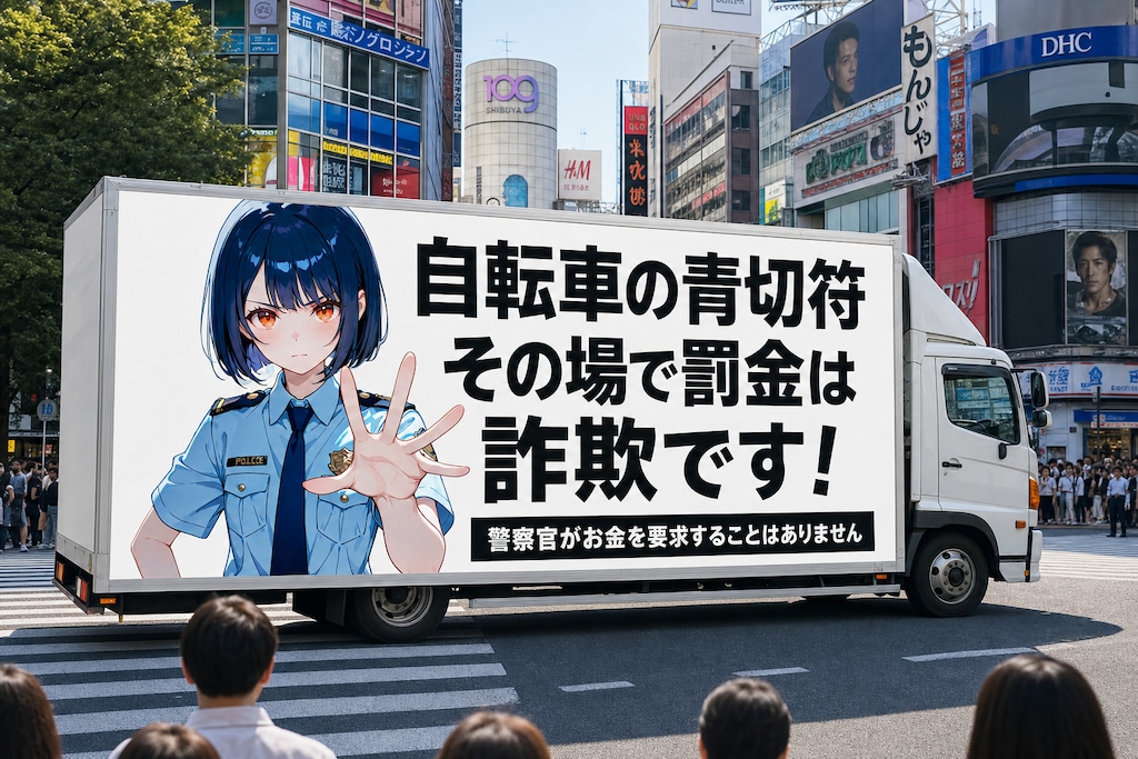 自転車の青切符 #必ず納付書での手続きを