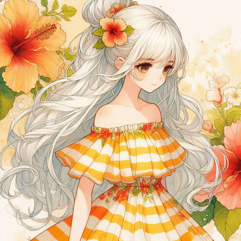 白髪の可愛い女の子【28】 | の人気AIイラスト・グラビア