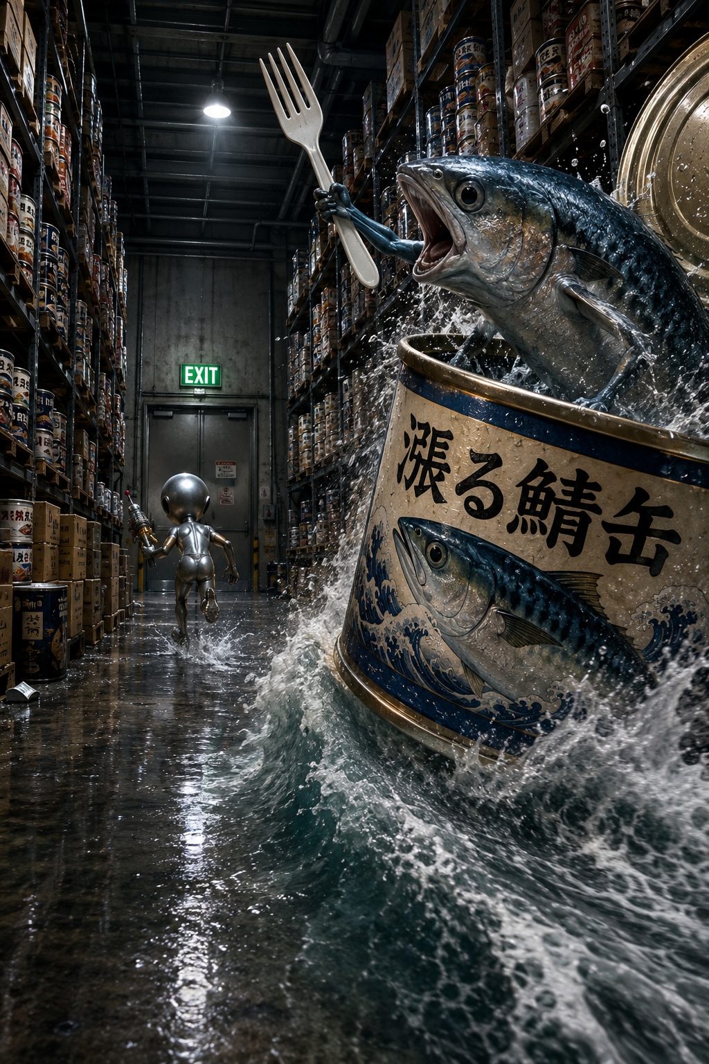 バックヤードの一幕。終