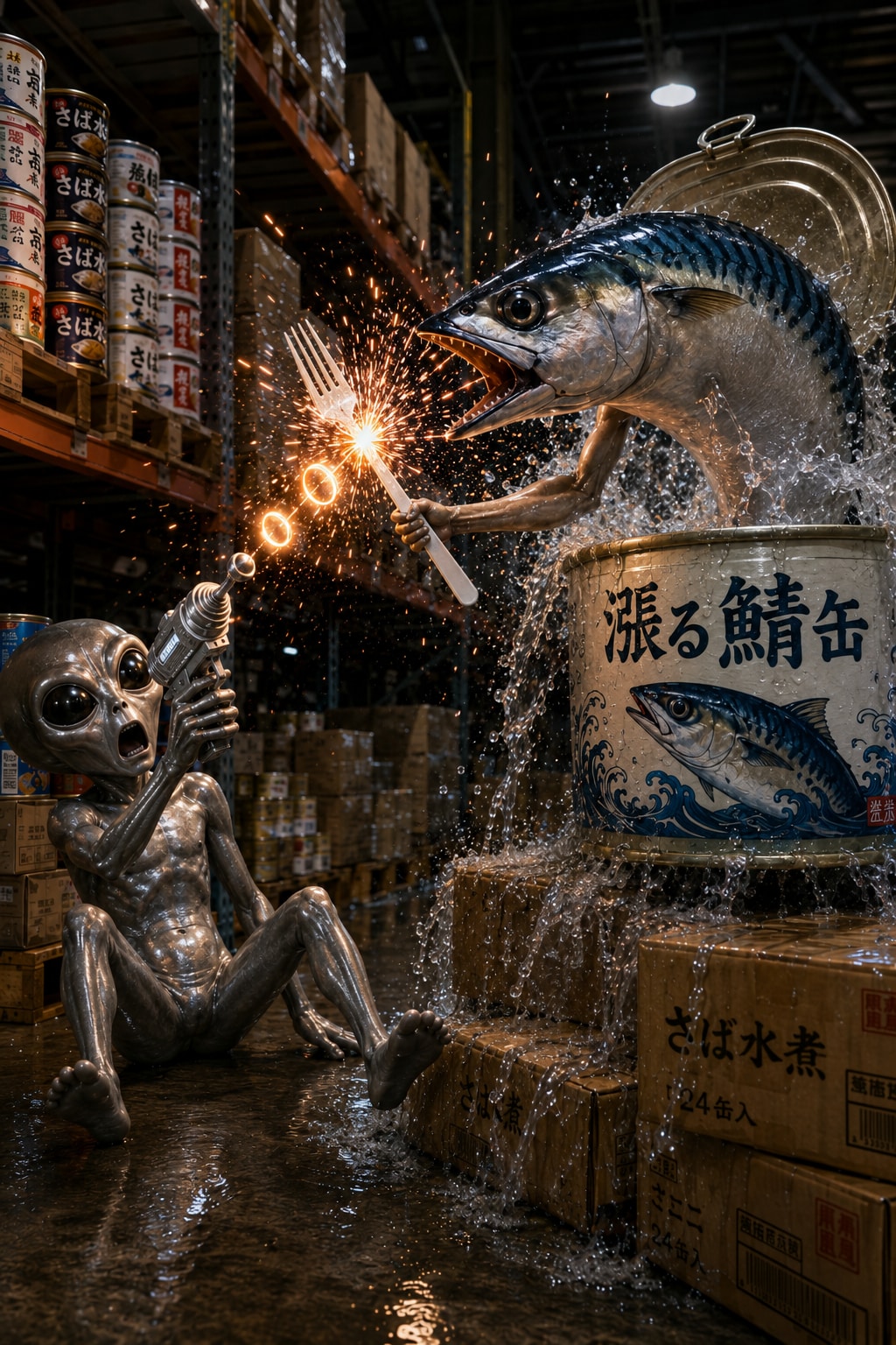 バックヤードの一幕。終