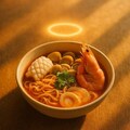 朝焼けのseafood noodle 4枚目