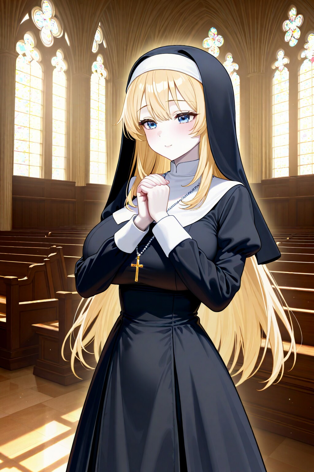 金髪シスターさん