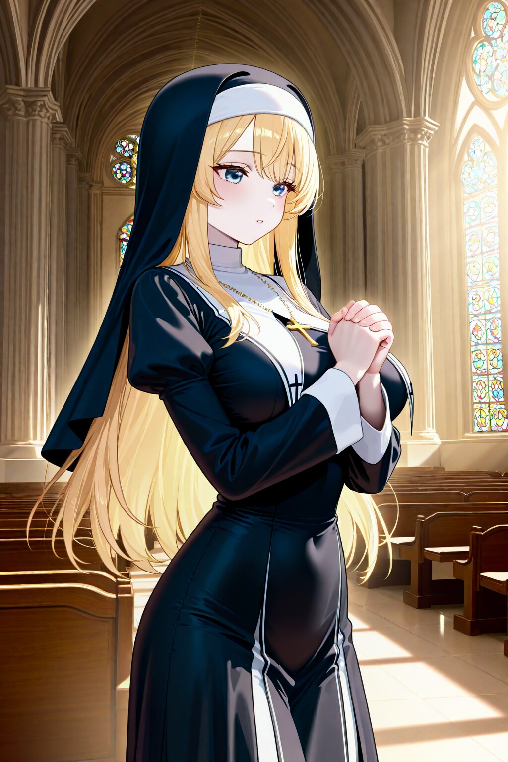 金髪シスターさん