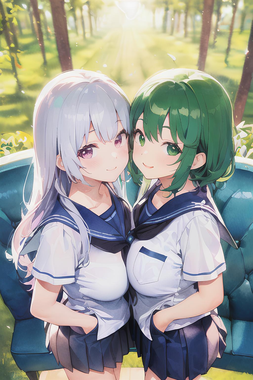 ユリっ子セーラー服 | の人気AIイラスト・グラビア