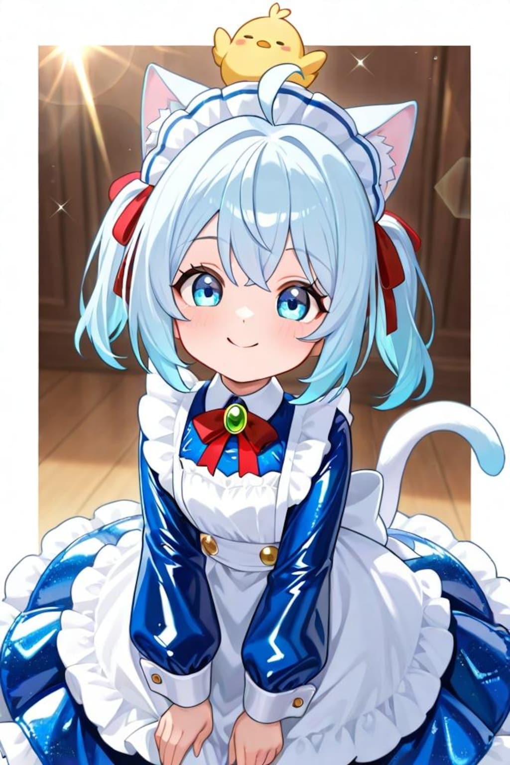猫耳ちゃんとひよこ