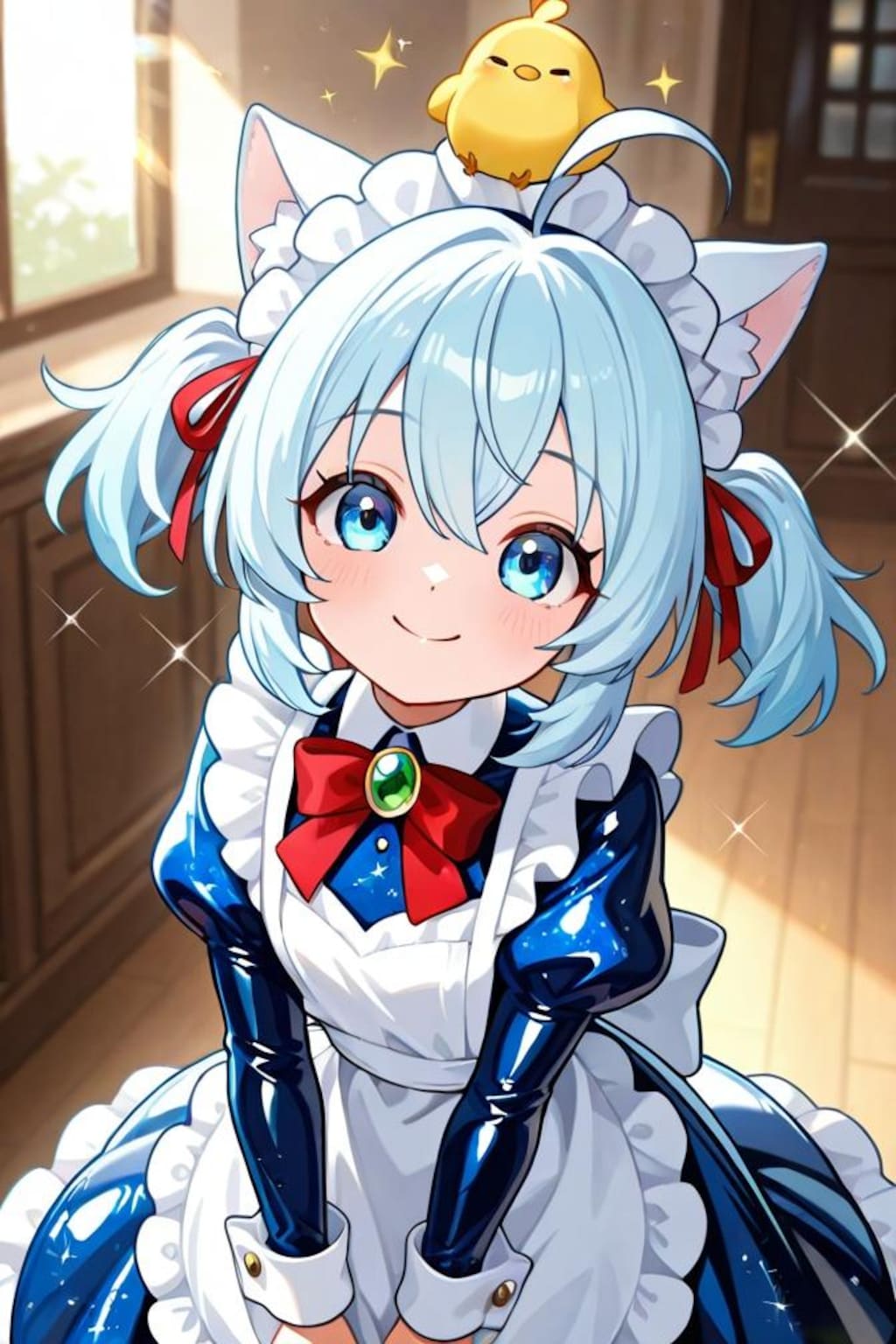 猫耳ちゃんとひよこ
