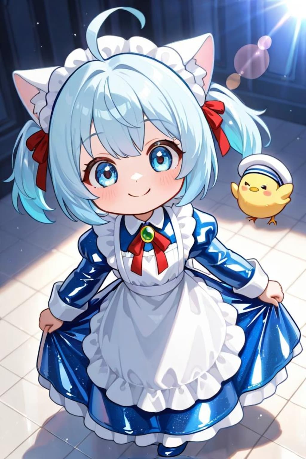 猫耳ちゃんとひよこ