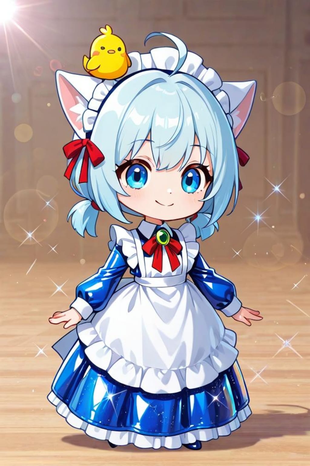 猫耳ちゃんとひよこ