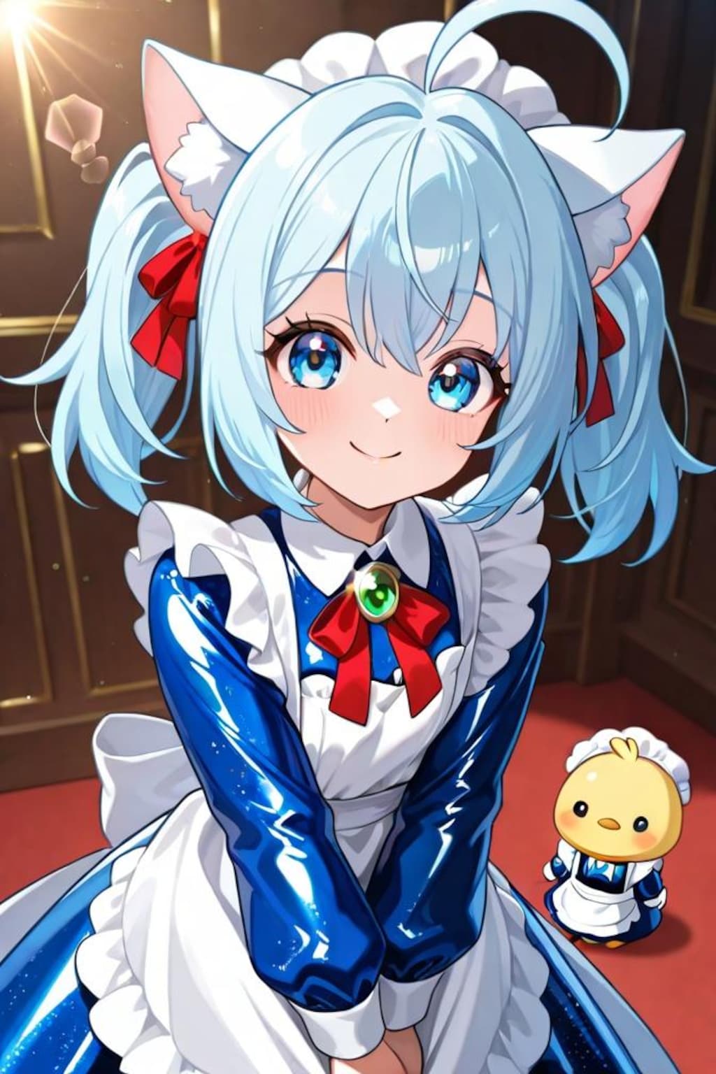 猫耳ちゃんとひよこ