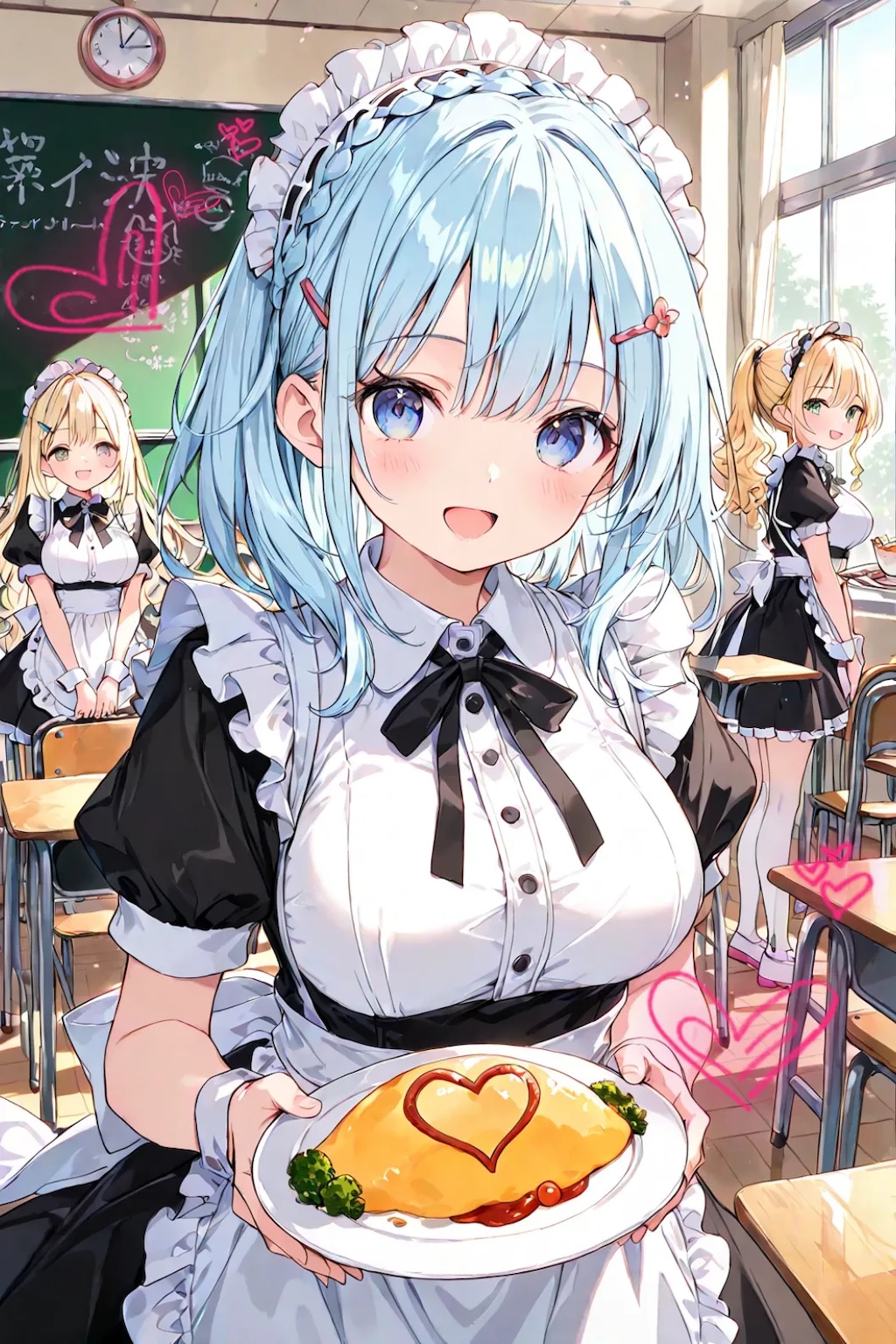 学園祭のメイドカフェ♡
